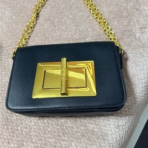 Elegant Black and Gold Women's Bag